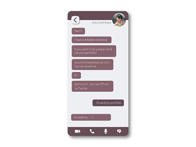 Direct Messaging - DailyUI 013 app dailyui dark theme design direct message illustration interface invitation invite light theme message minimal ui ux