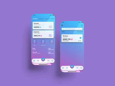 Redesign for scan receipts Mobile App app blue business design interface mobile app mobile ui purple redesign ux