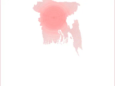 Bangladesh Map with circular patterns. affinitydesigner bangladesh circular illustration map
