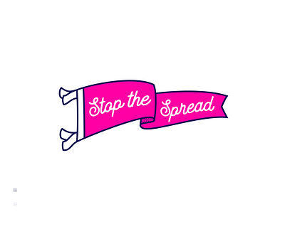 Stop the Spread corona virus covid 19 flag pennant