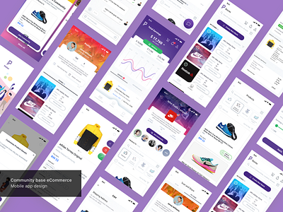 eCommerce mobile screens community ecommerce marketplace online shop online store online store commerce profile screen shoes storefront ui design ui kit ux design