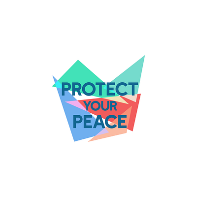 Protect Your Peace dribbble illustration peace triangles