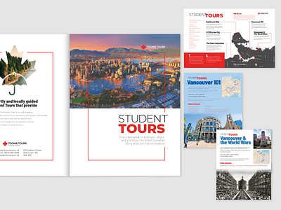 Brochure for Toonie Student Tours brochure brochure design brown flyer graphicdesign poster