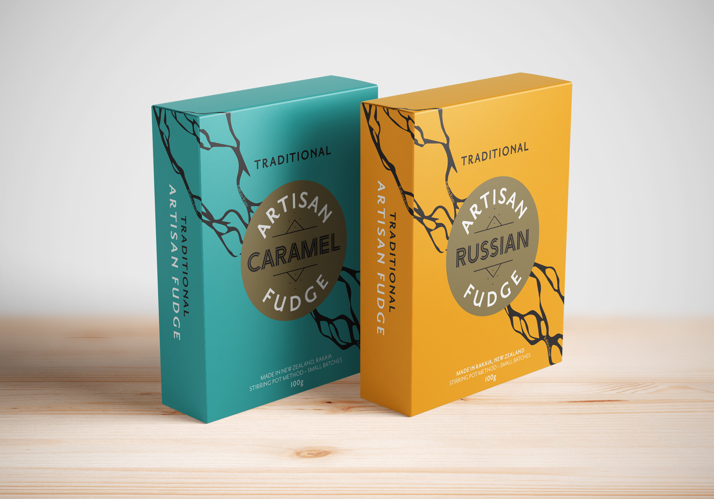 Example of Rakaia Artisan Fudge Packaging