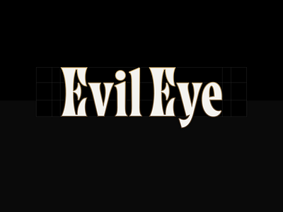 Evil Eye Concept hippie retro type typography wordmark