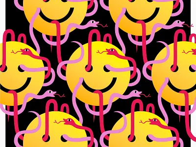Snake Smileys pattern pattern a day pattern art patternart patterndesign patterns repeat pattern smiley