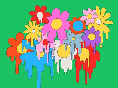 Oozy Flowers flowers illustration illustrations illustrator vector vector art