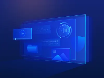 Content Security banner blue dark fintech