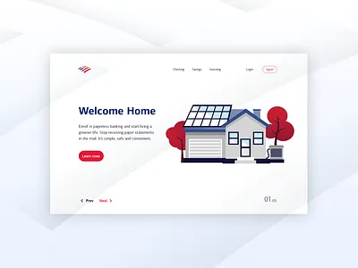 Bank of America Landing Page adobe ilustrator art bank bank of america banking bofa branding design house house illustration illustration landing page logo paperless vector web web design website