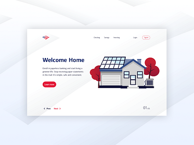 Bank of America Landing Page adobe ilustrator art bank bank of america banking bofa branding design house house illustration illustration landing page logo paperless vector web web design website