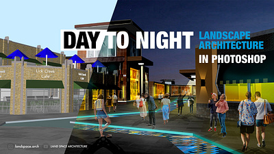 DAY TO NIGHT | Landscape Architecture architecture architecture design architecture visualization day to night graphic design illustration