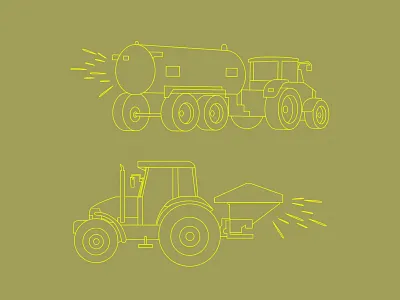 Farm Trucks farm farming illustration outlines tractor trucks