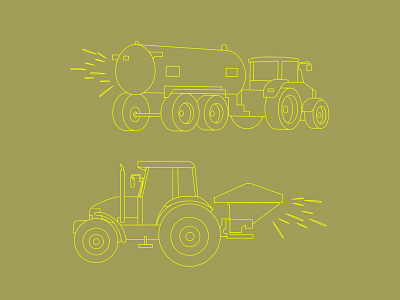 Farm Trucks farm farming illustration outlines tractor trucks