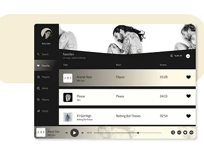 Daily Ui 009-Music Player daily 100 challenge daily ui challenge dailyui dailyui 009 element design lebanon music player ui musicplayer ui element uidesign uiuxdesign uxui webdesign