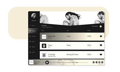 Daily Ui 009-Music Player daily 100 challenge daily ui challenge dailyui dailyui 009 element design lebanon music player ui musicplayer ui element uidesign uiuxdesign uxui webdesign