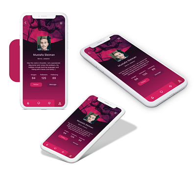 Daily Ui 006- User Profile daily 100 challenge daily ui challenge dailyui dailyui 006 element design lebanon mobile design mobile ui ui element uidesign uiuxdesign user profile uxui webdesign