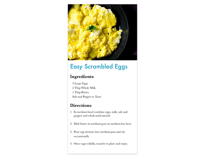 Daily UI (Day 40) dailyui dailyui040 recipe