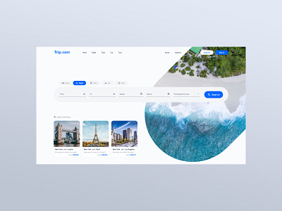 Trip.com concept design site ui ux