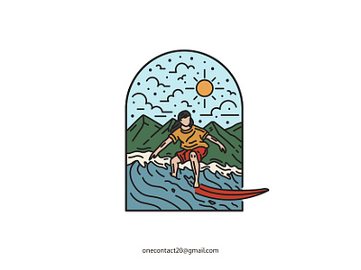 Go Surf apparel apparel design apparel graphics apparel logo badge logo badgedesign clothing brand clothing design clothing label design graphic design illustration illustrator monoline monoline logo tshirt tshirt design tshirtdesign vintage badge vintage illustration