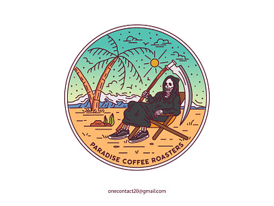 Paradise Coffee Roasters apparel design apparel graphics apparel logo badge logo badgedesign clothing brand clothing design graphic design illustration illustrator monoline monoline logo patch patch design patchwork sticker design tshirt design tshirtdesign vintage badge vintage illustration