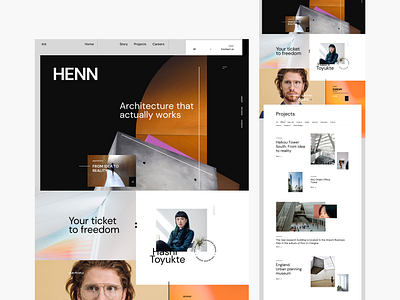 HENN architect architects architecture design dilemma germany henn jakubowski landingpage onepage poland ui ux web webdesign website