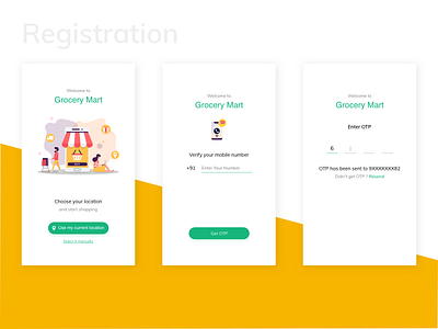 Grocery Mart app apple design ios ios app signin signup typogaphy ui uidesign ux