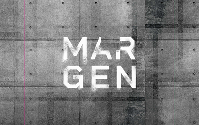 MARGEN Constructora anagram brand branding construction constructor letter logo logotipe peru stencil stencil font typography