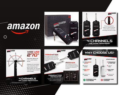 Amp Shark- Amazon Product Listing Infographics & Design amazon images amazon infographics amazon listing design infographic design infographics lifestyle photo product design product images product infographics product photo design