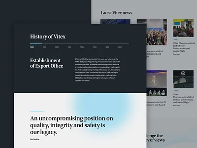 Vitex pharmaceuticals design flat identity illustration layout minimal type ui web website