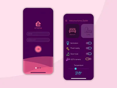 ehome - concept design app adobe illustrator adobe xd app branding design ehome home appliances illustration illustrator mobileapp personal app ui uiux uiuxdesign ux uxdesign vector