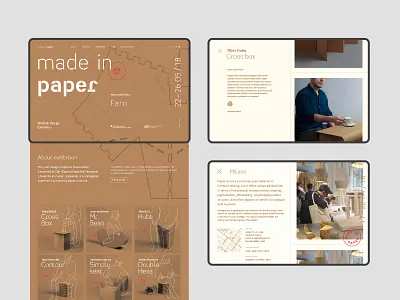 made in paper web about brand design exhibition exhibition design grid homepage illustration index minimal project student subpage subpages typography visual identity web web design webdesign webdesigns website