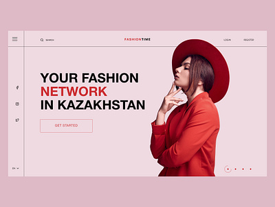 FashionTime design flat minimal typography ui user interface ux web webdesign website