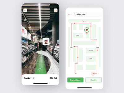 AR shopping app augmented reality design ios lviv map mobile nutella scan shopping supermarket ui ukraine ux