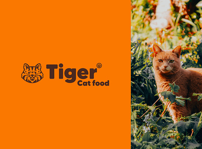 ✳ Tiger cat food - concept ✳ brandidentity branding cat character design font food graphicdesign graphisme identity illustration letter logo logotype mark mascot orange pet typography work