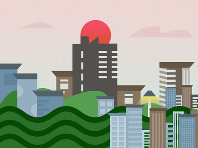 Skyline art bangalore bengaluru buildings city design digital digitalart garden graphic header hero illustraion sketch skyline ui ux