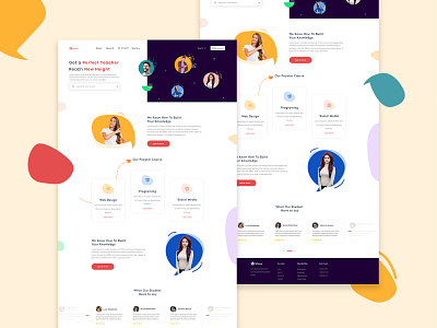 Teachers Landing Page Design cource design e learning edtech education landing design landing page landing page design landing page ui landing pages landingpage students teacher teachers ui uiux web web app website websites