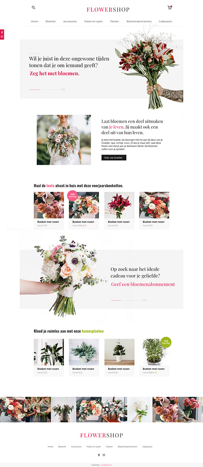 Flowershop branding color colorful design flower flowers ux web webdesig webshop