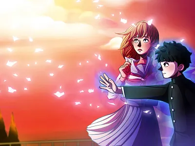 Mob Psycho 100 fanart anime art artist artwork character art digital 2d draw fanart illustration manga