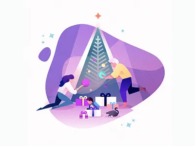 FREE Illustration Christmas design digital gradient graphic illustration minimal ui uidesign vector