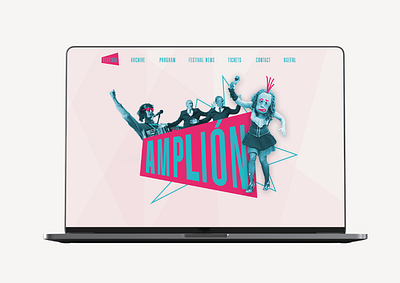 Amplion – New Cabaret & Street Art Festival art direction banska stiavnica brand design brand identity branding bright logo magenta prints webdesign