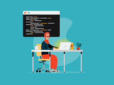 Back End developer - Bugs bugs code design developer illustration laptop motion graphics work