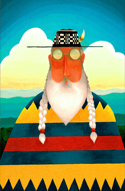 Colombiano by Colt Bowden clouds colombia colombiano coltbowden feather hat illustration sunglasses