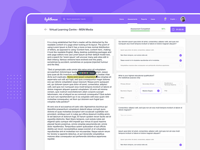 Lighthouse - Start Assessment Interface assessment checkbox clean clean ui creative dashboard design minimal modern design motion design product design questions trendy ui user experience design user interface design ux visual design web web design white theme