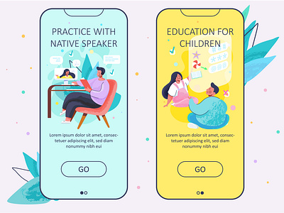 Learning App app concept design education illustration learning platform uiux vector