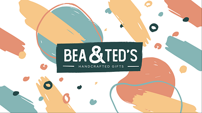 Bea & Ted's Handcrafted Gifts branding design graphic design logo typography vector