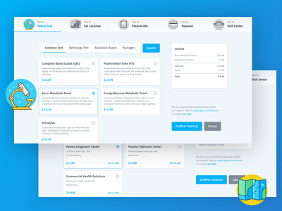 Secure Treatment - Website booking interface laboratory medical medicine platform treatment ui uidesign ux webapp webdesign webpage website