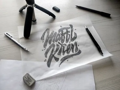 Maffl Kren Lettering calligraphy custom lettering design handlettering handwriting lettering logo typography