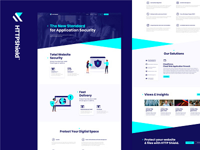 HTTP Shield - Website Design brand color colour design freelance graphic illustration protect safe shield ui ux website xd