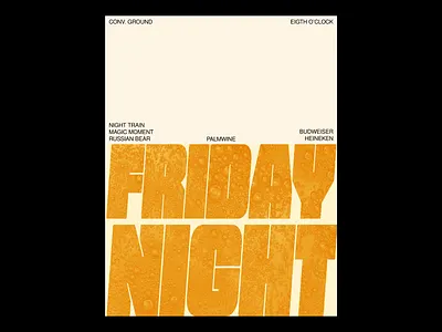 Friday Night design minimal poster swiss type typography