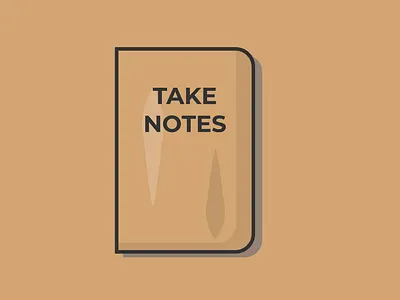 Take Notes. alone articles branding clean design designer designs elegant illustration note notebook simple vector